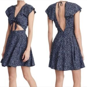 NEW Vintage Denim & Supply Ralph Lauren Cut Out Open Back Floral Dress Size 6